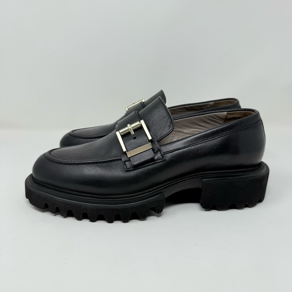 New AllSaints Emily Leather Loafer In Black Sz 10 - Picture 6 of 11